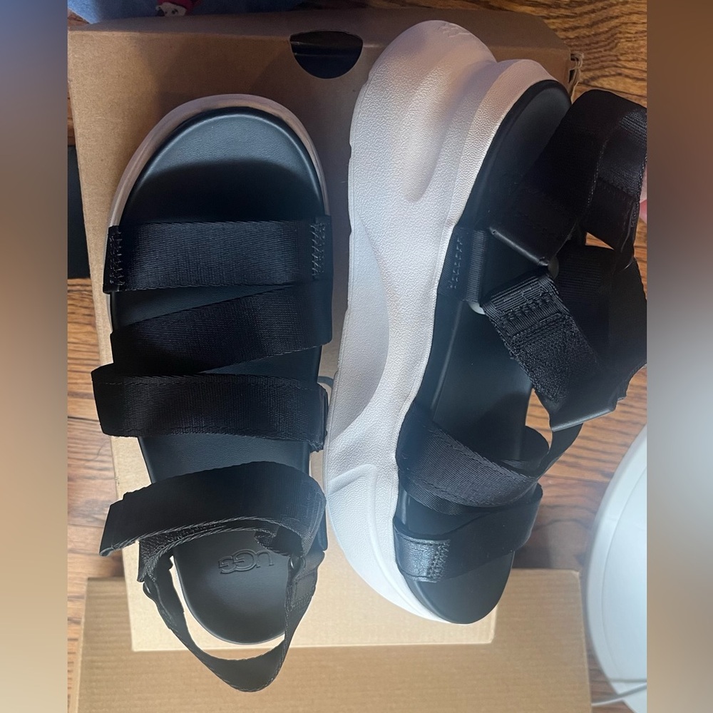 Uggs black sandal new